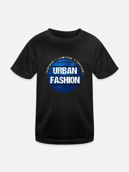 Urban Fashion Limited blue white - Kids Functional T-Shirt - black - Front