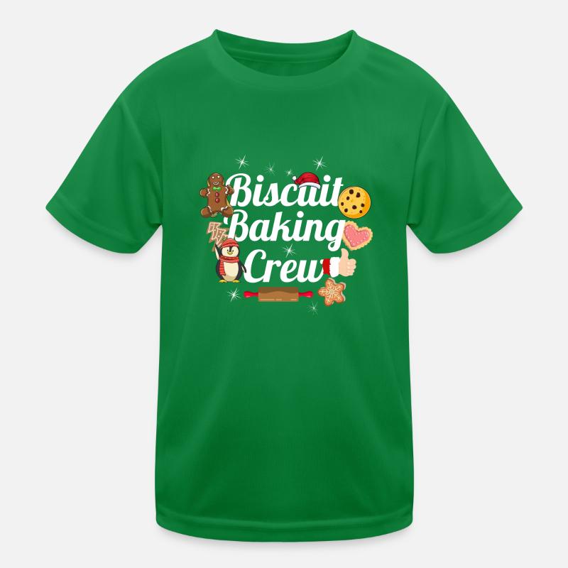 Funny Cookie Baking Christmas Team Kids Functional T-Shirt