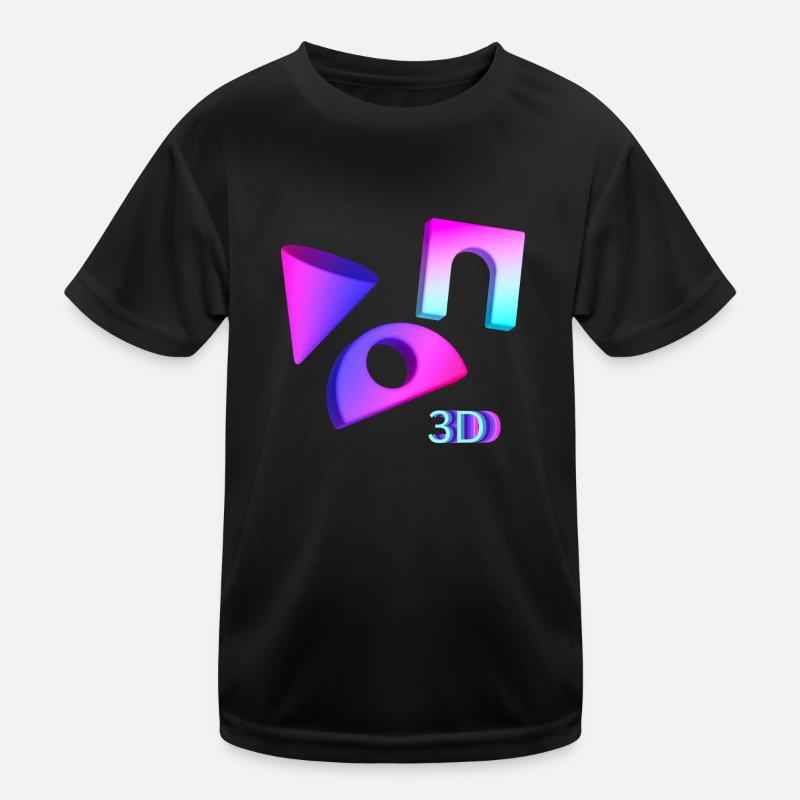 3D Kinder Funktions-T-Shirt