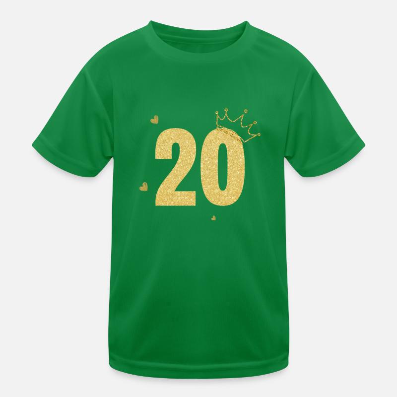 20e anniversaire couronne doré T-shirt sport Enfant