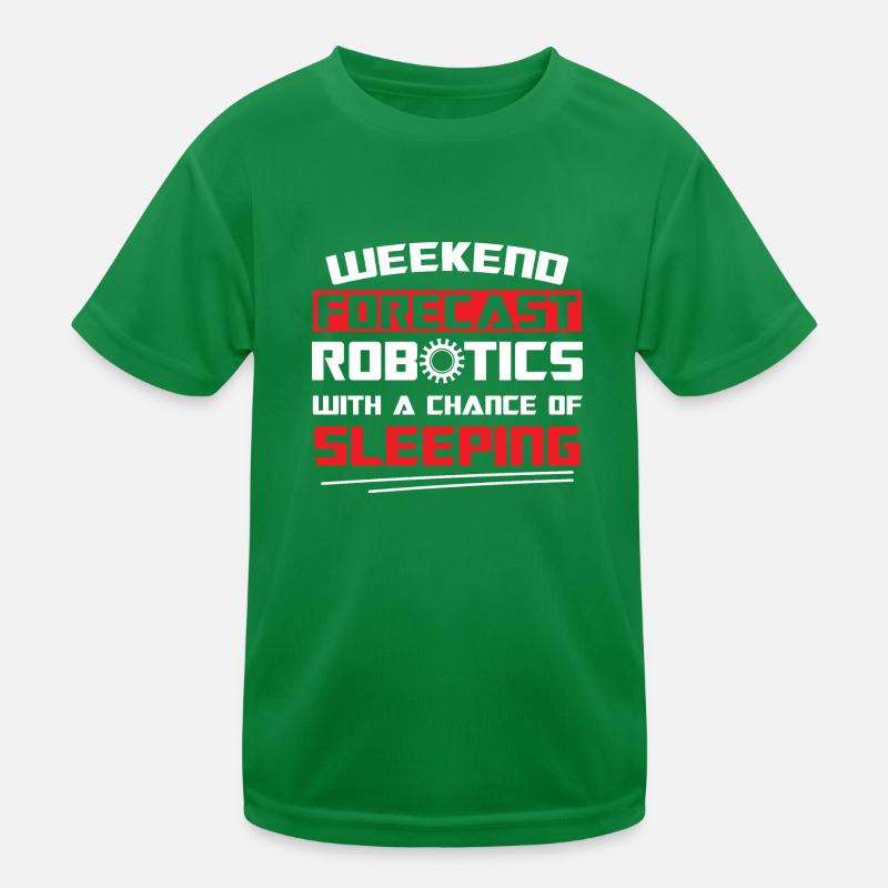 Weekend Forecast Robotics Funny Build Robot Droid Kinder Funktions-T-Shirt