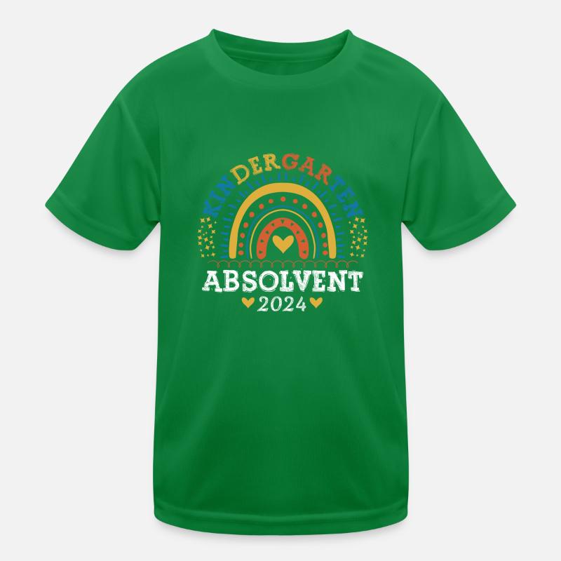 Kindergarten Absolvent 2024 Regenbogen Einschulung Kinder Funktions-T-Shirt