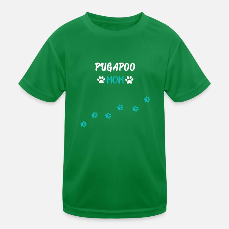 Pugapoo Mom - Pudel Mops Mix Kinder Funktions-T-Shirt