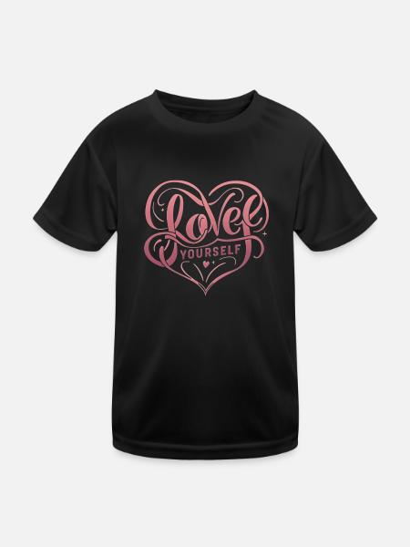 Love yourself - Kids Functional T-Shirt - black