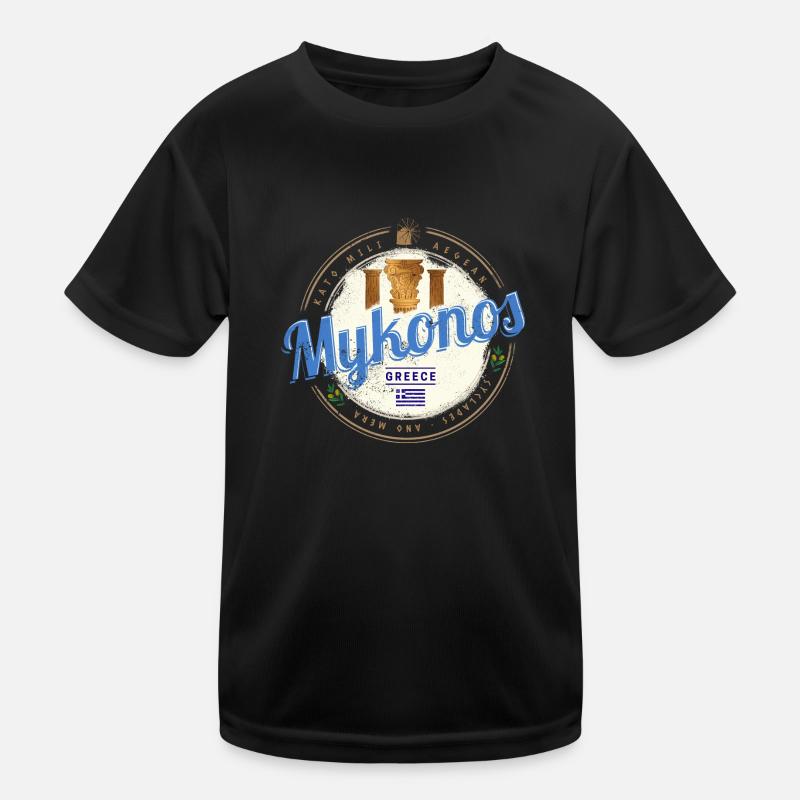 Mykonos Cyclades Îles Grèce Souvenir T-shirt sport Enfant