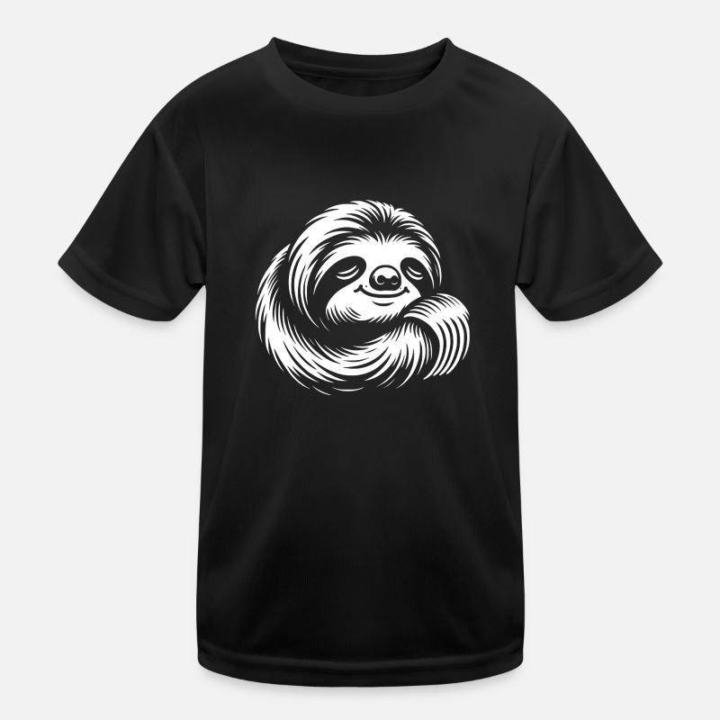 Cute sleepy sloth getting calm Kids Functional T-Shirt