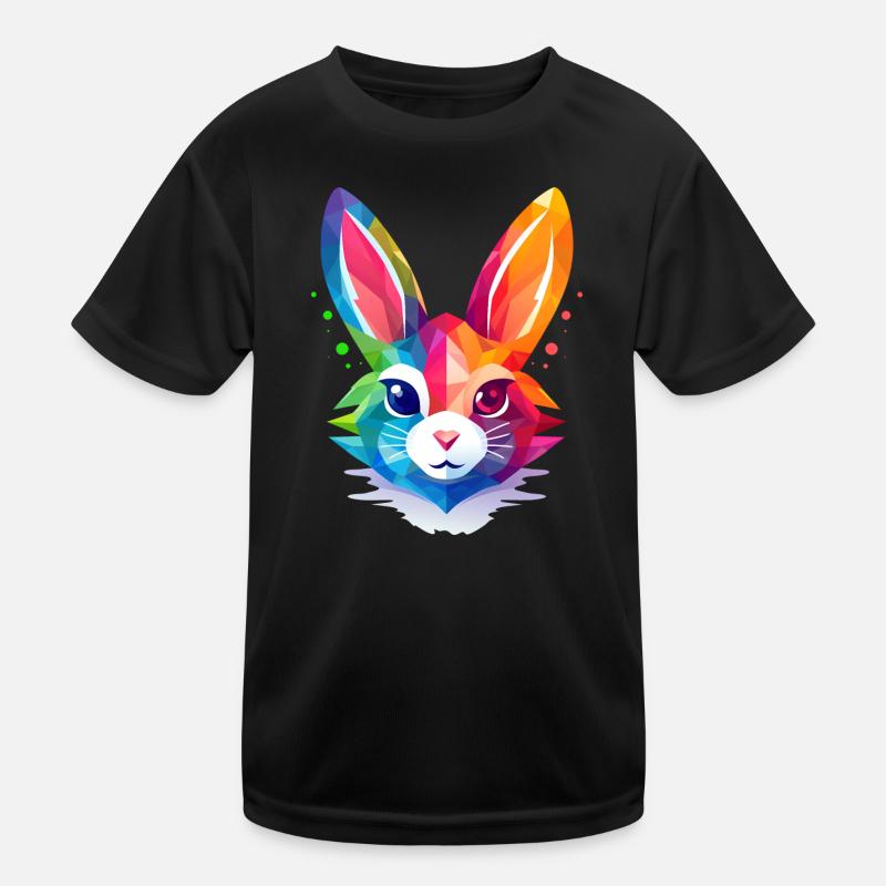Lapins polygonaux aux couleurs de l’arc-en-ciel T-shirt sport Enfant