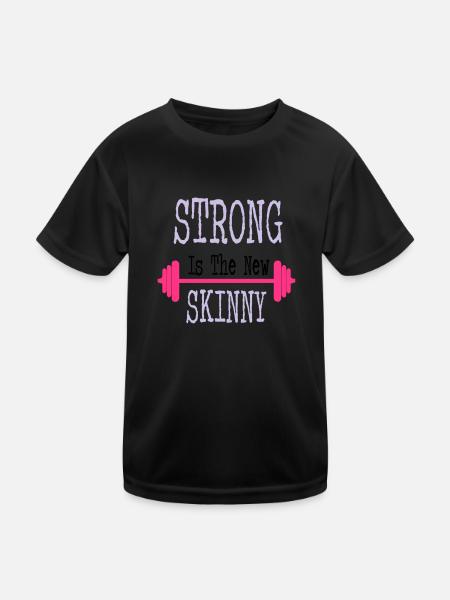 Strong - Kinder Funktions-T-Shirt - Schwarz - Vorne