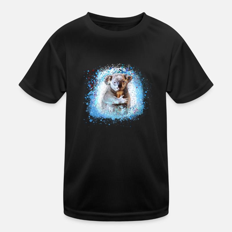 koala ,blau,graffiti,malerei,koala bär - Kinder Funktions-T-Shirt - Schwarz