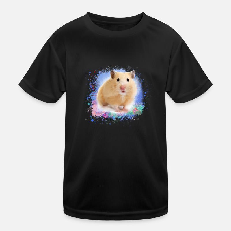 hamster, graffiti, peinture, vert, bleu T-shirt sport Enfant