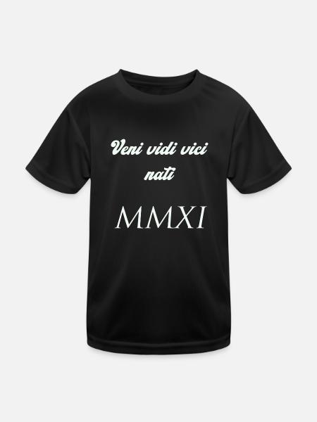 2011 - Kinder Funktions-T-Shirt - Schwarz - Vorne
