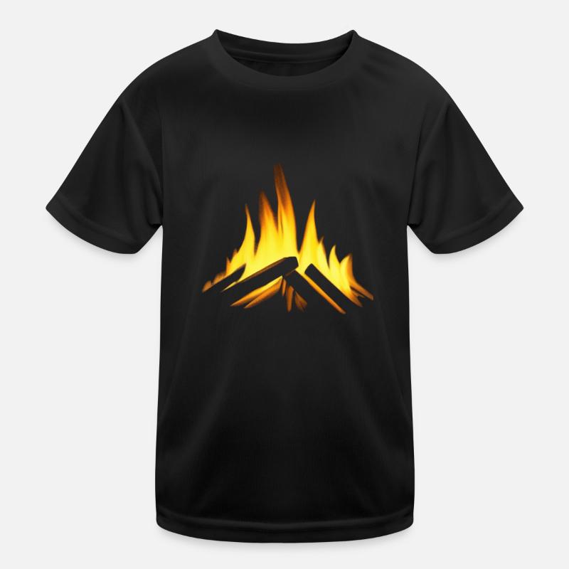 Lagerfeuer Camping Natur Wald Feuer draußen Zelt 6 Kinder Funktions-T-Shirt