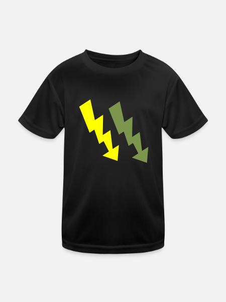 Flashes 2 - Kids Functional T-Shirt - black - Front
