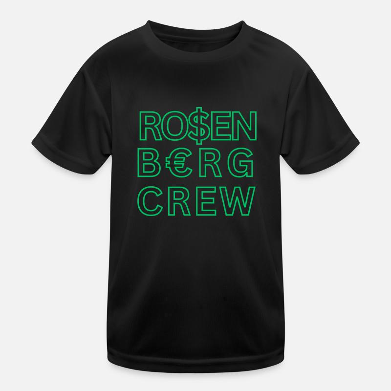 Rosenberg Crew - Kinder Funktions-T-Shirt - Schwarz