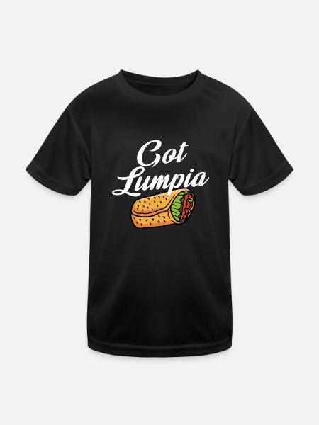 got lumpia Design for a enthusiast of lumpia - Kinder Funktions-T-Shirt - Schwarz - Vorne