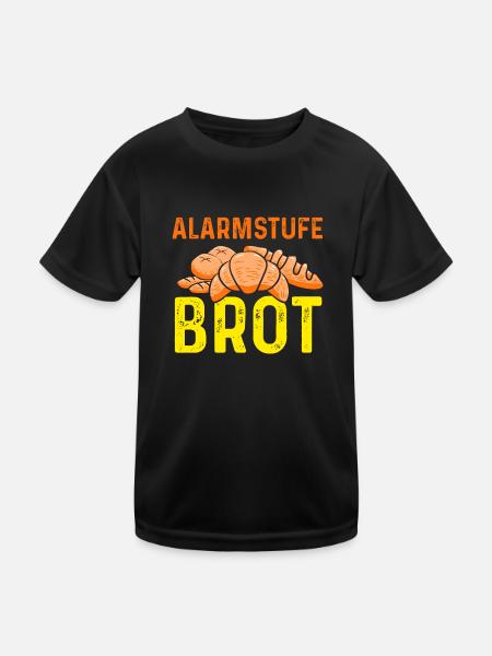 Alarmstufe Brot für Bäcker und Bäckereifachverkäuf - Kinder Funktions-T-Shirt - Schwarz - Vorne