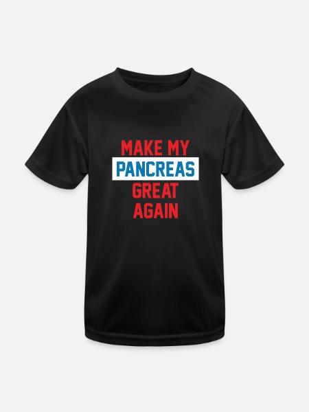 MEINE BAUCHSPEICHELDRÜSE WIEDER GROßARTIG MACHEN - Kinder Funktions-T-Shirt - Schwarz - Vorne