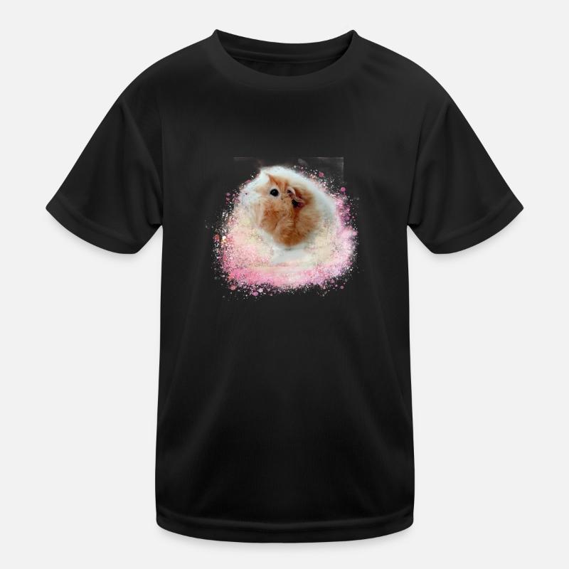 guinea pig, graffiti,painting,pink,pink - Kids Functional T-Shirt - black