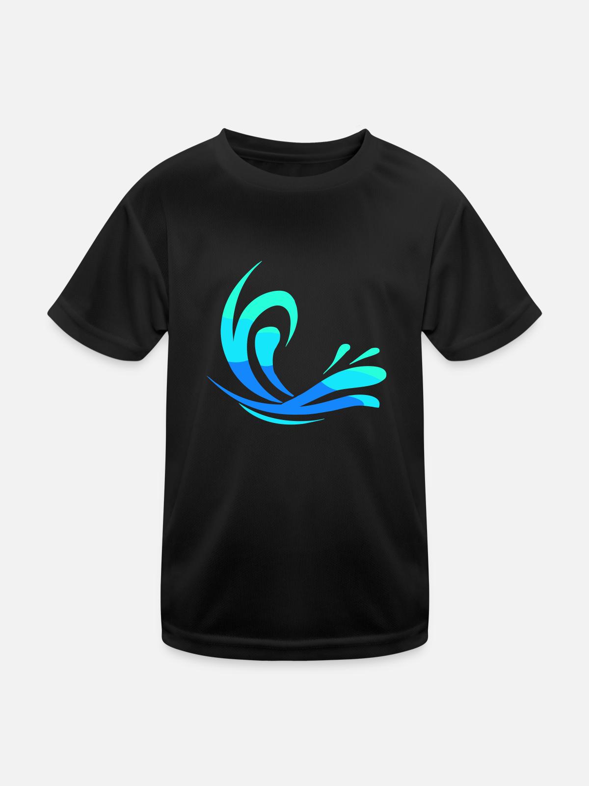 Water - Kids Functional T-Shirt - black - Front