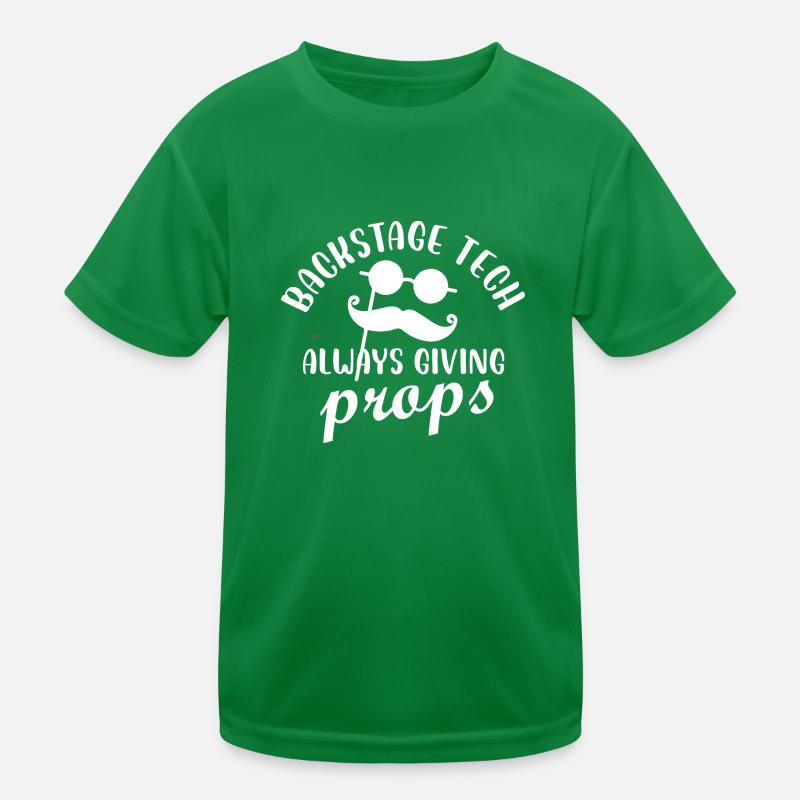 backstage tech always giving props Design Kids Functional T-Shirt