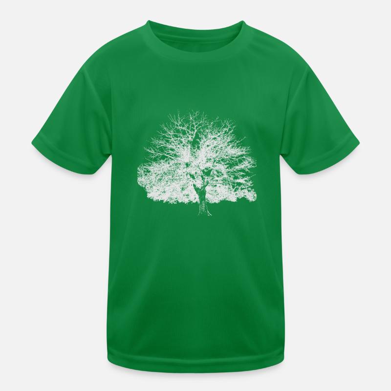Winterbaum weiss Kinder Funktions-T-Shirt