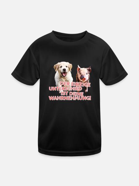 Der einzige Unterschied ist deine Wahrnehmung 2.0 - Kinder Funktions-T-Shirt - Schwarz - Vorne