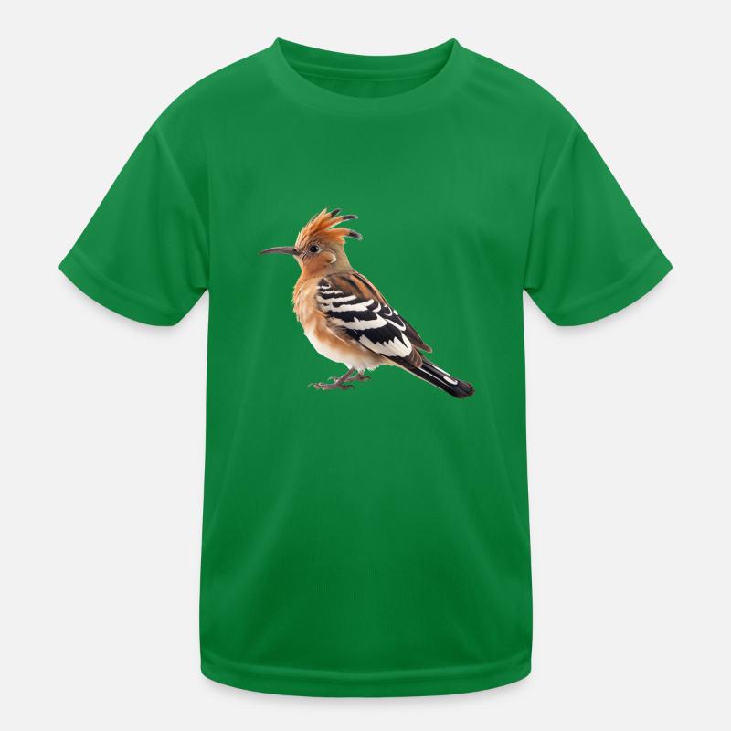 The hoopoe has a distinctive crest Kids Functional T-Shirt
