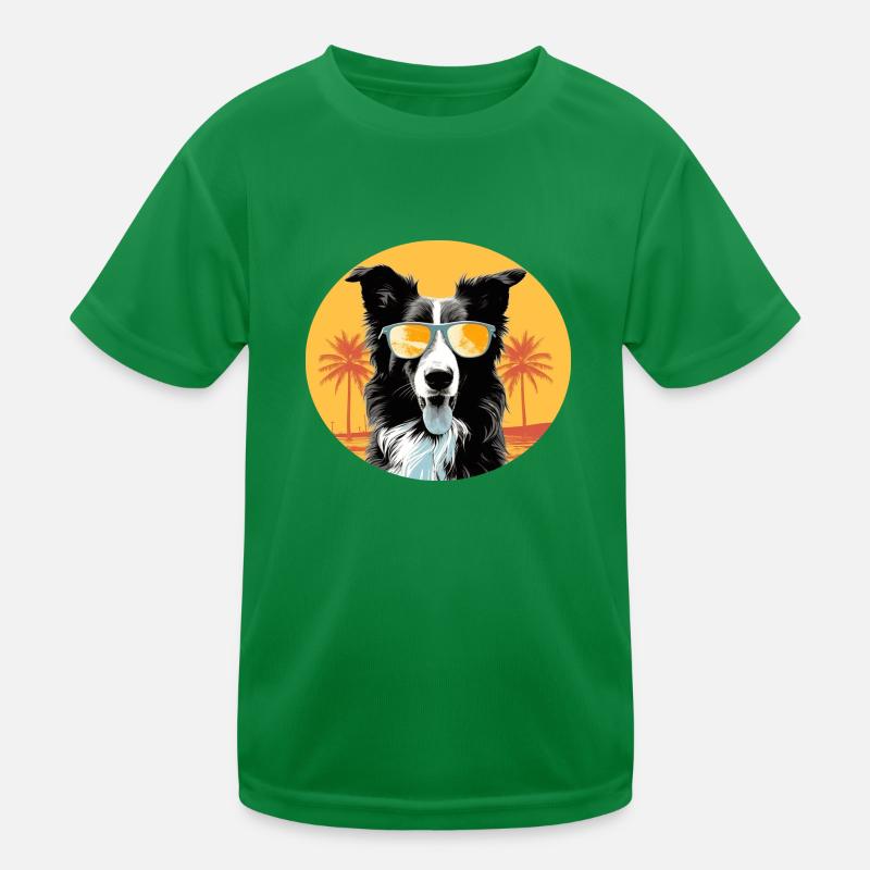 Border Collie Kinder Funktions-T-Shirt