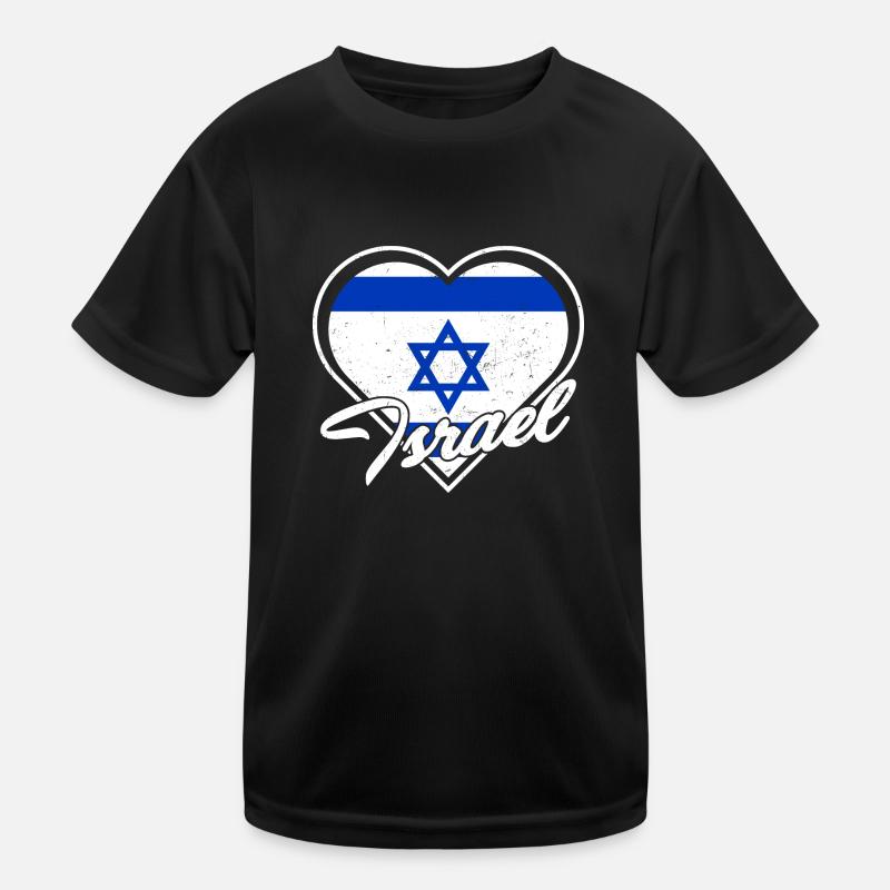 Jerusalem Davidstern Israel Flagge Kinder Funktions-T-Shirt