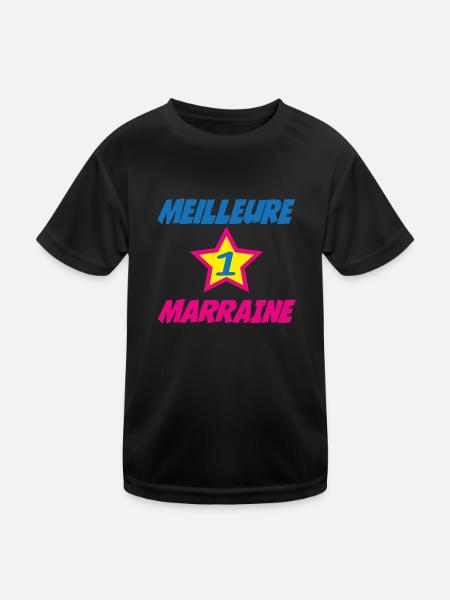 BESTE STORY - Kinder Funktions-T-Shirt - Schwarz - Vorne