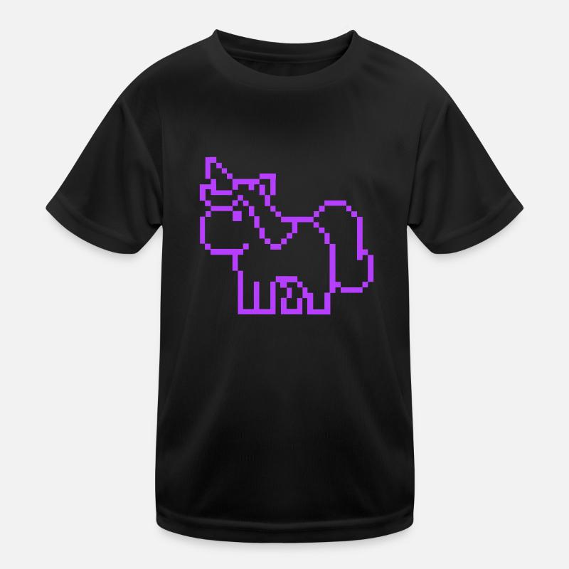 pixel einhorn Kinder Funktions-T-Shirt