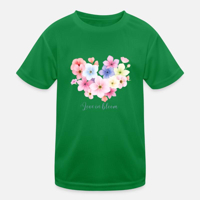 L’amour en fleur design de fleur T-shirt sport Enfant