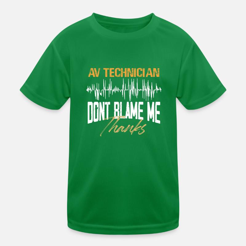 AV Technician Fun Design Kinder Funktions-T-Shirt