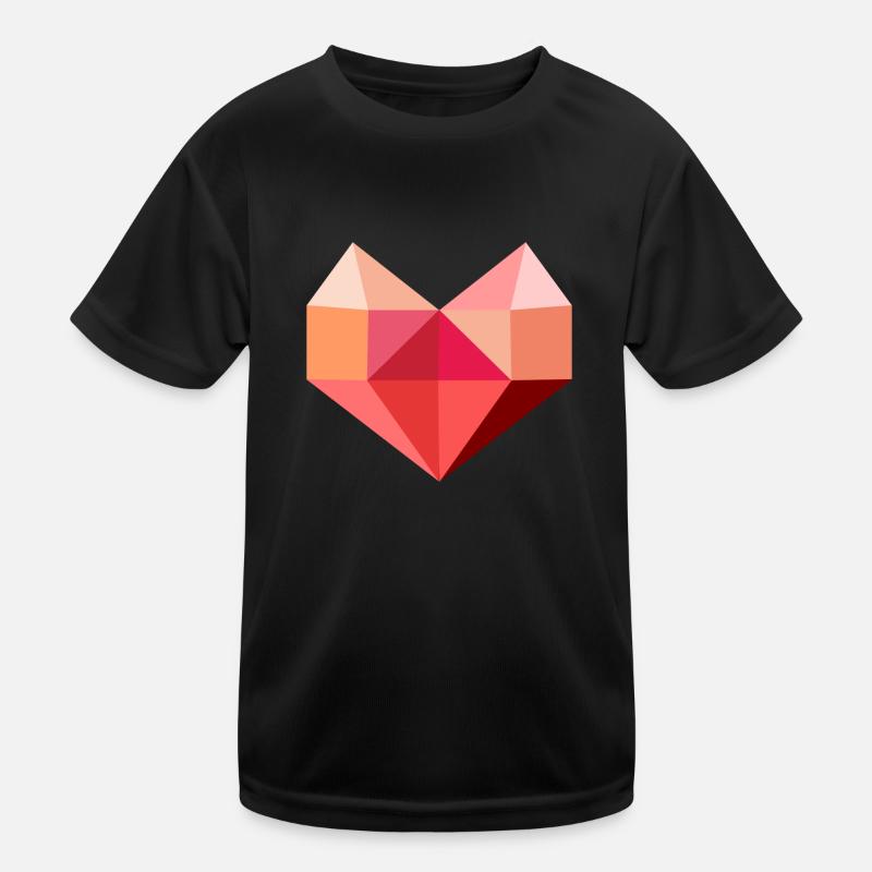 coeur rose T-shirt sport Enfant