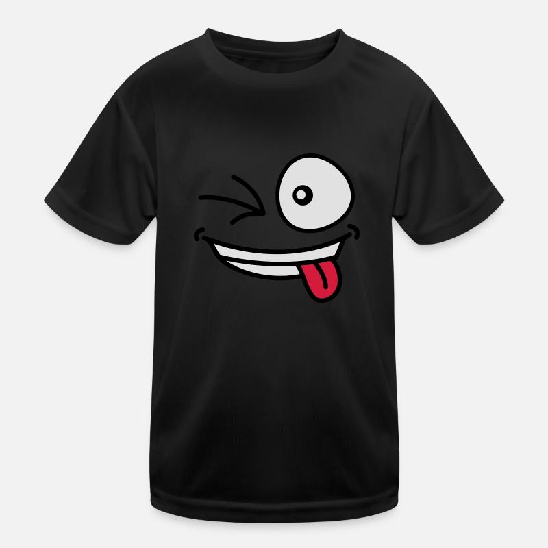 crazy_grin_face T-shirt sport Enfant