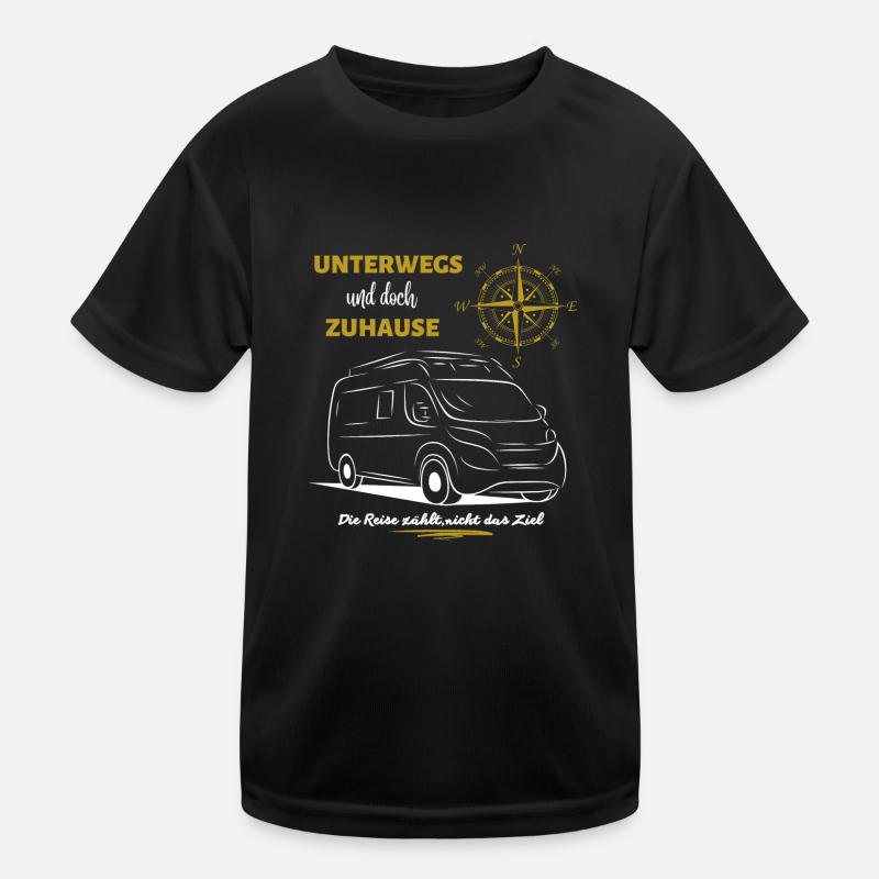 Camping Kastenwagen Wohnmobil Spruch Kinder Funktions-T-Shirt