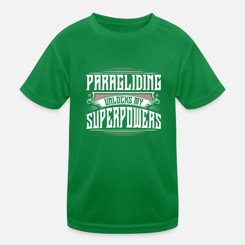 Paragliding Unlocks My Superpowers Paraglider Para Kinder Funktions-T-Shirt