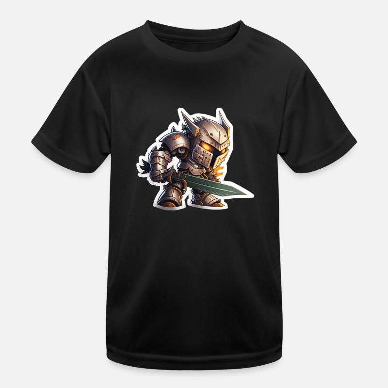 Evil Robot Knight Kids Functional T-Shirt