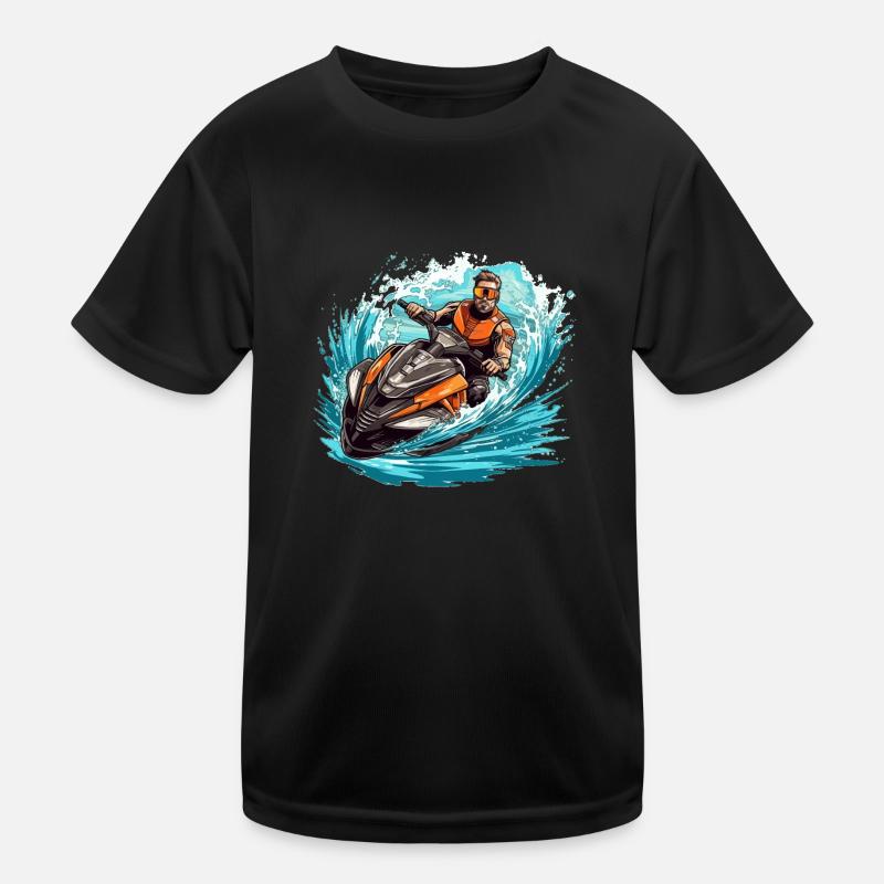 Jet Ski Gift Kids Functional T-Shirt