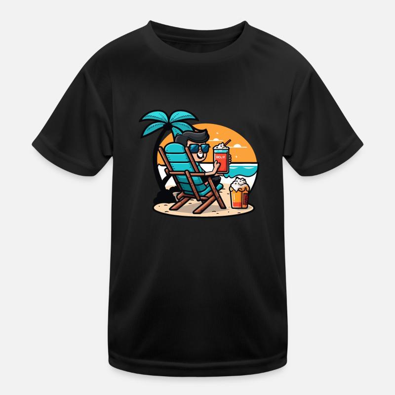 Beachside Relaxation Kids Functional T-Shirt