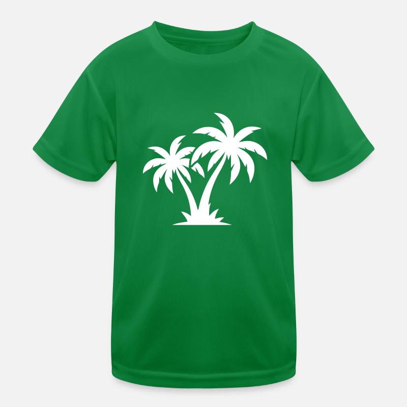 Palm Trees Beach Icon Kids Functional T-Shirt