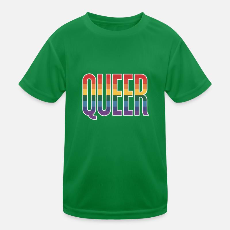 Queer - Logo arc-en-ciel queer cool T-shirt sport Enfant