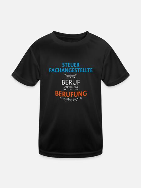 Steuerfachangestellte Beruf - Kinder Funktions-T-Shirt - Schwarz - Vorne