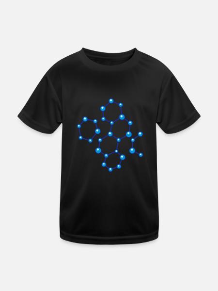 molecule - Kids Functional T-Shirt - black - Front