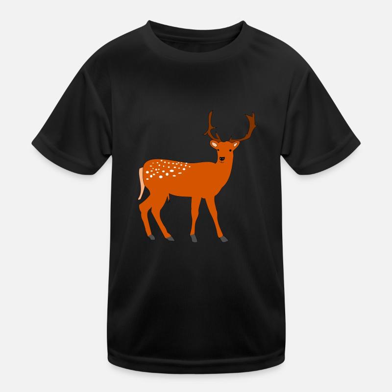 Deer, Roe deer, Roe deer, Game, Forest, Reindeer, Reindeer Kids Functional T-Shirt