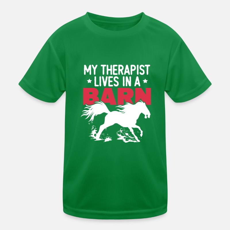 Mon thérapeute vit dans une grange T-shirt sport Enfant