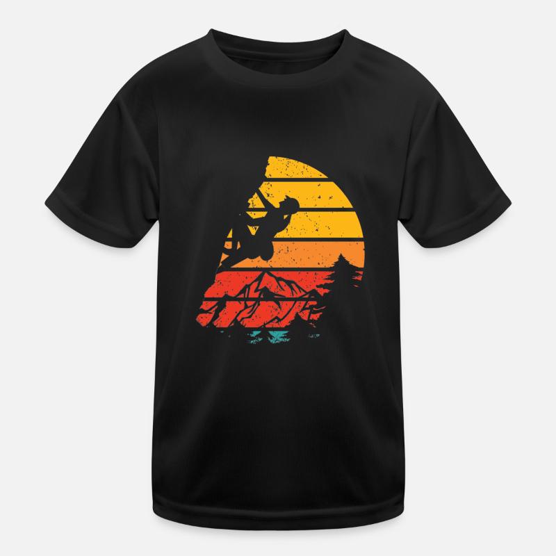 Wall Climbing Rock Climbing Kids Functional T-Shirt