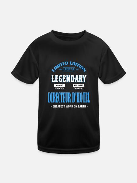 DIREKTOR BEI HOTEL BESTSELLER 🌟🌟 - Kinder Funktions-T-Shirt - Schwarz - Vorne