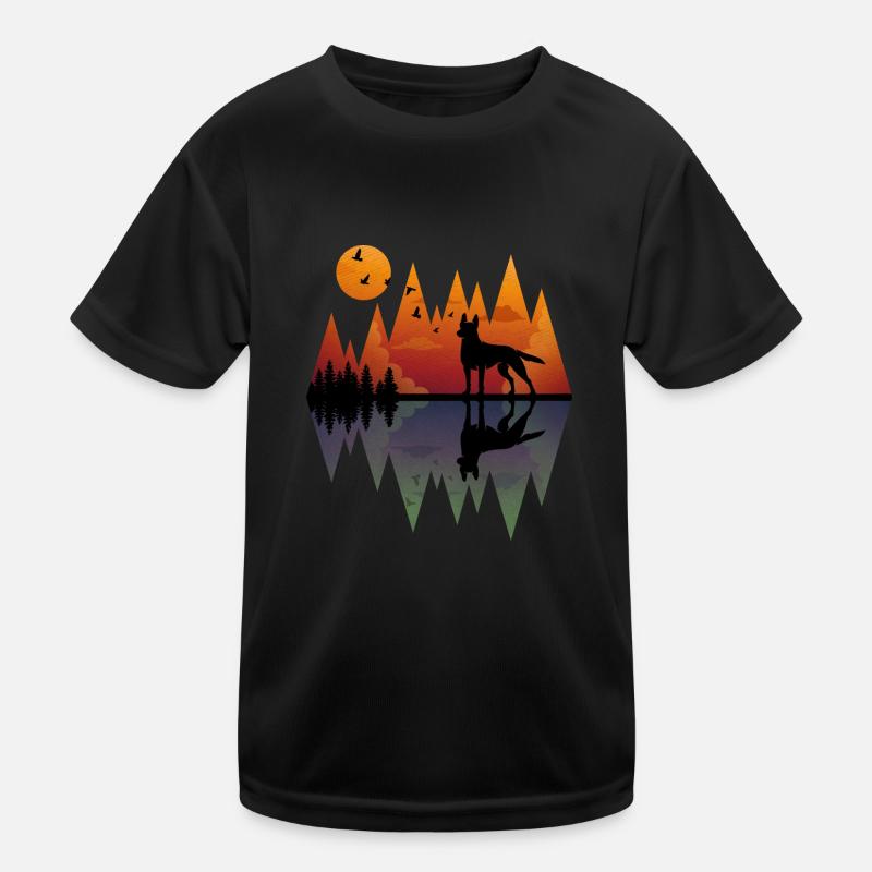 Mountain Malinois - Kinder Funktions-T-Shirt - Schwarz