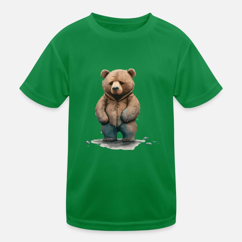 Teddy the grumpy bear Kids Functional T-Shirt